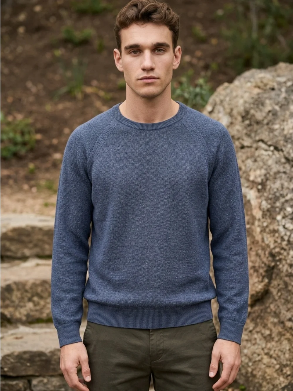 NWT J. Crew Lightweight Blue Crew Neck Sweater - Size Large